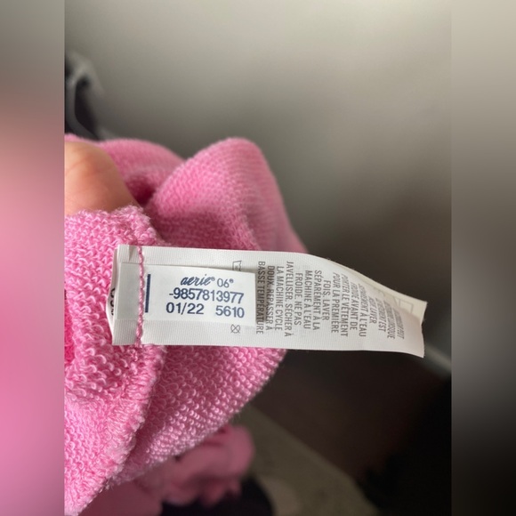 Aerie Cutout Fleece Mini Dress // Pink - Picture 8 of 8